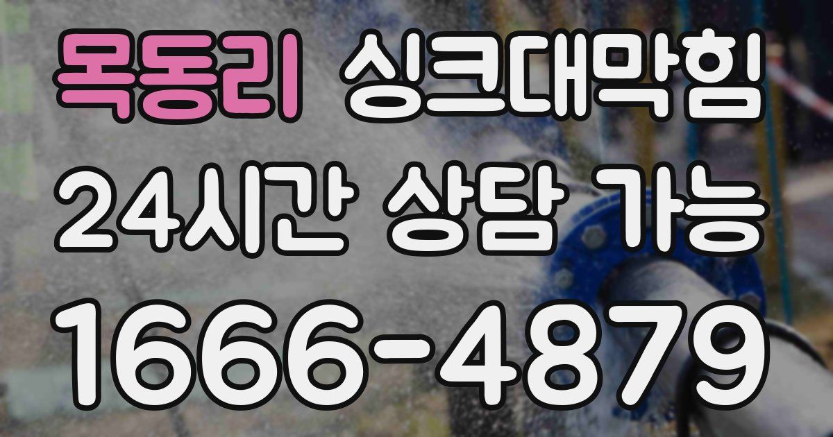 목동리 싱크대 뚫기