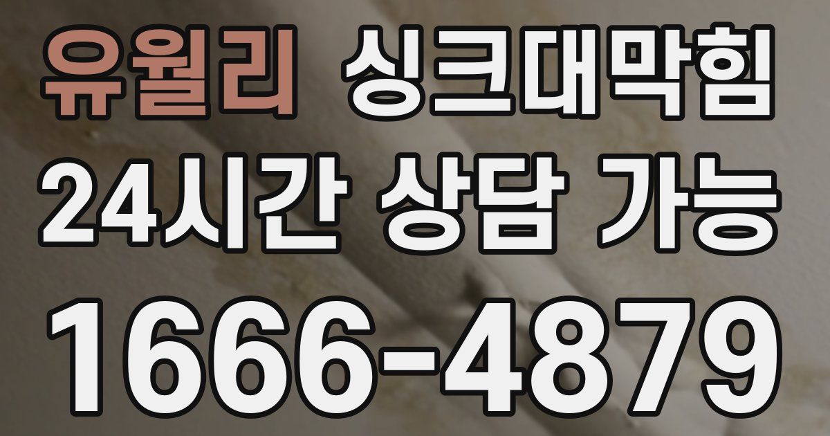 유월리 싱크대 뚫기