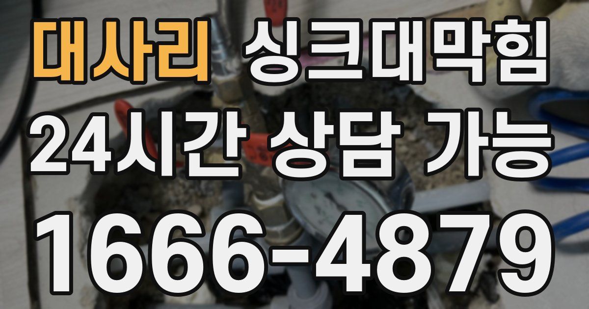 대사리 싱크대 뚫기