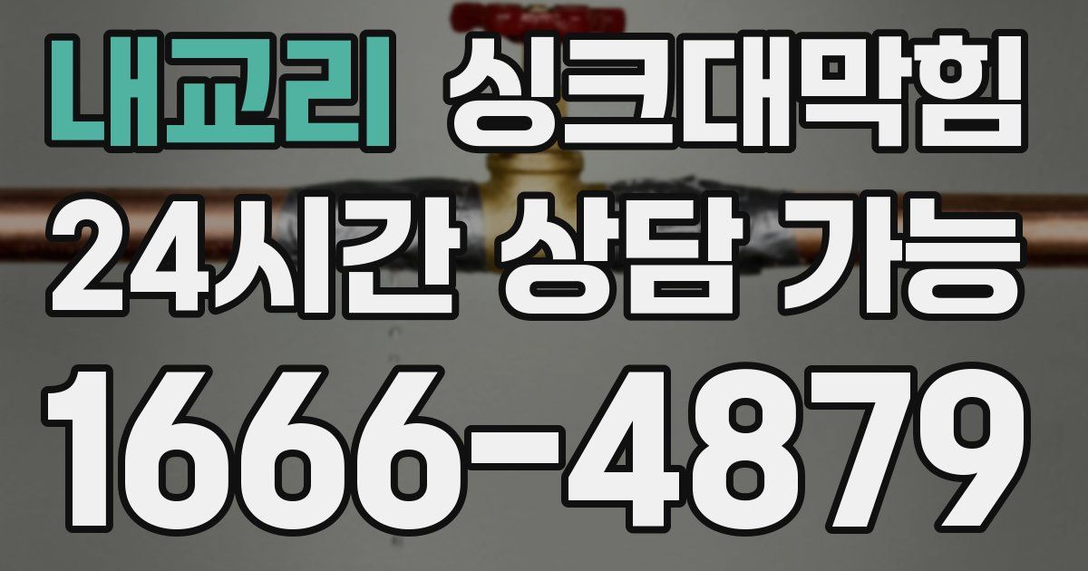 내교리 싱크대 뚫기
