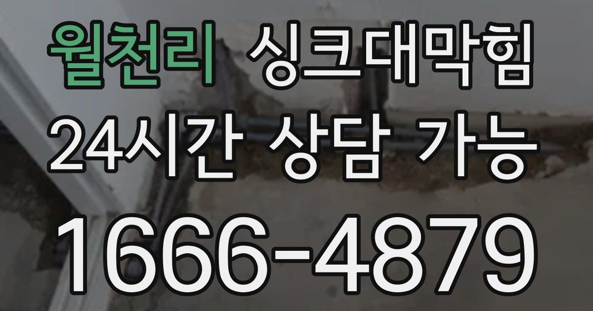 월천리 싱크대 뚫기