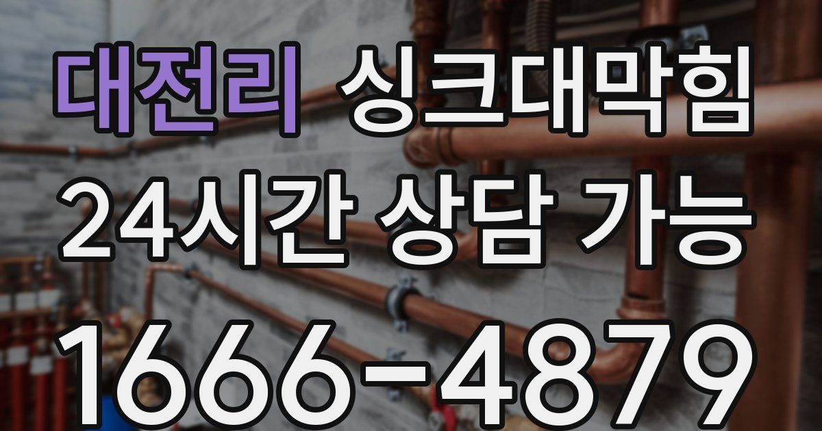 대전리 싱크대 뚫기