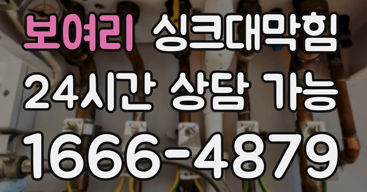 보여리 싱크대 뚫기