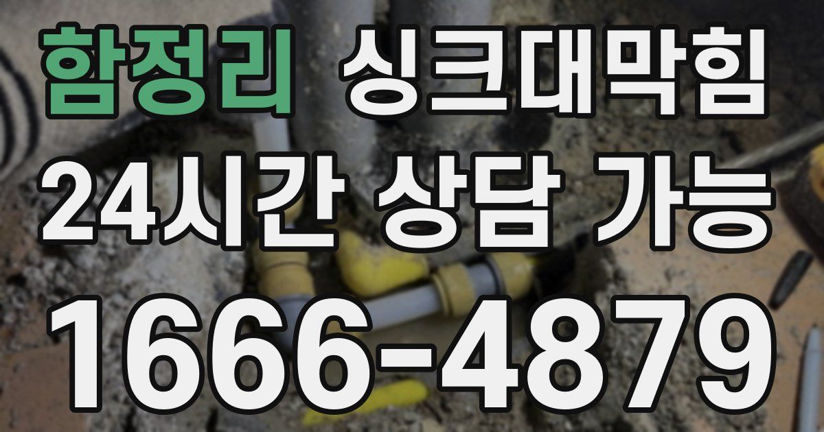 함정리 싱크대 뚫기