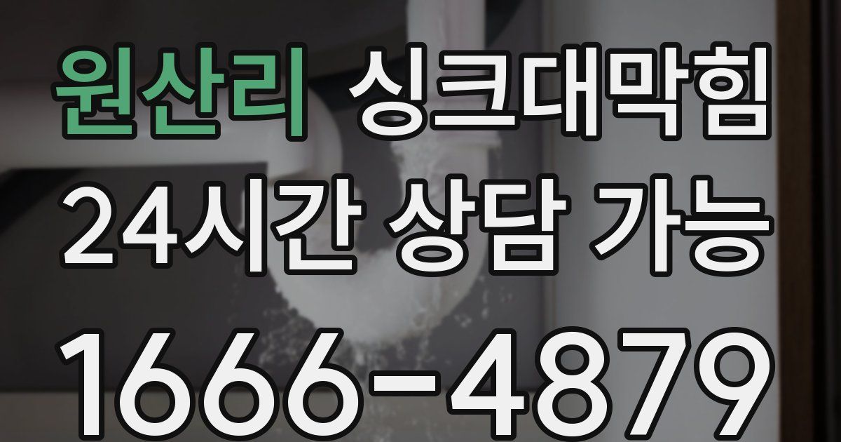 원산리 싱크대 뚫기