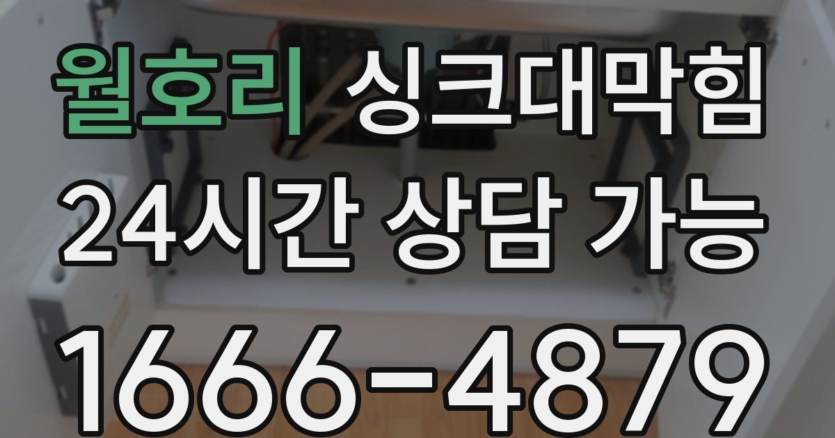 월호리 싱크대 뚫기