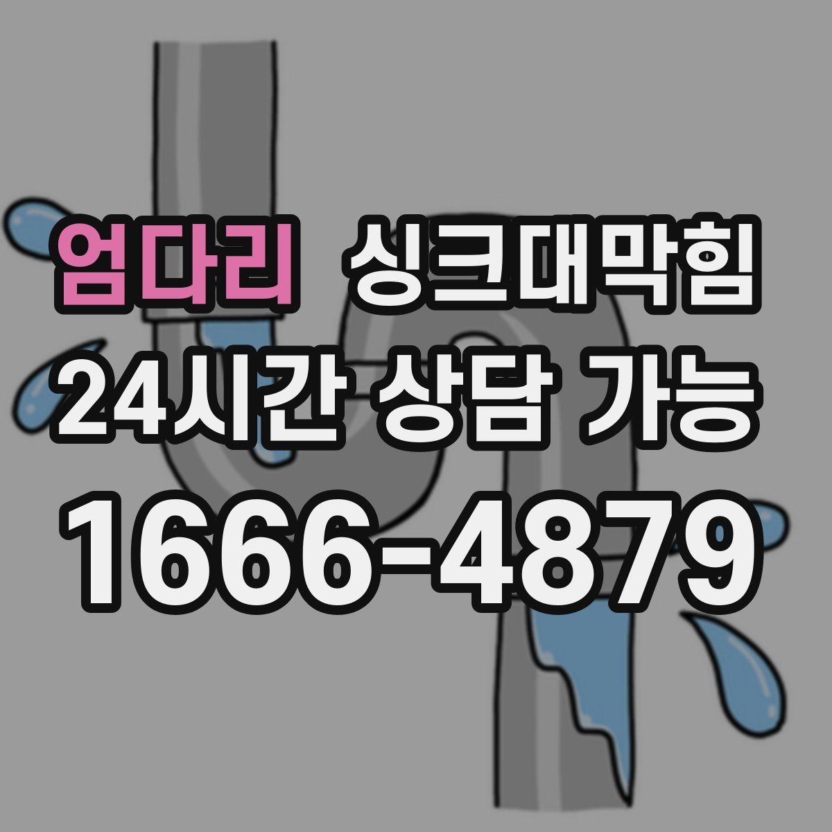 엄다리 싱크대막힘