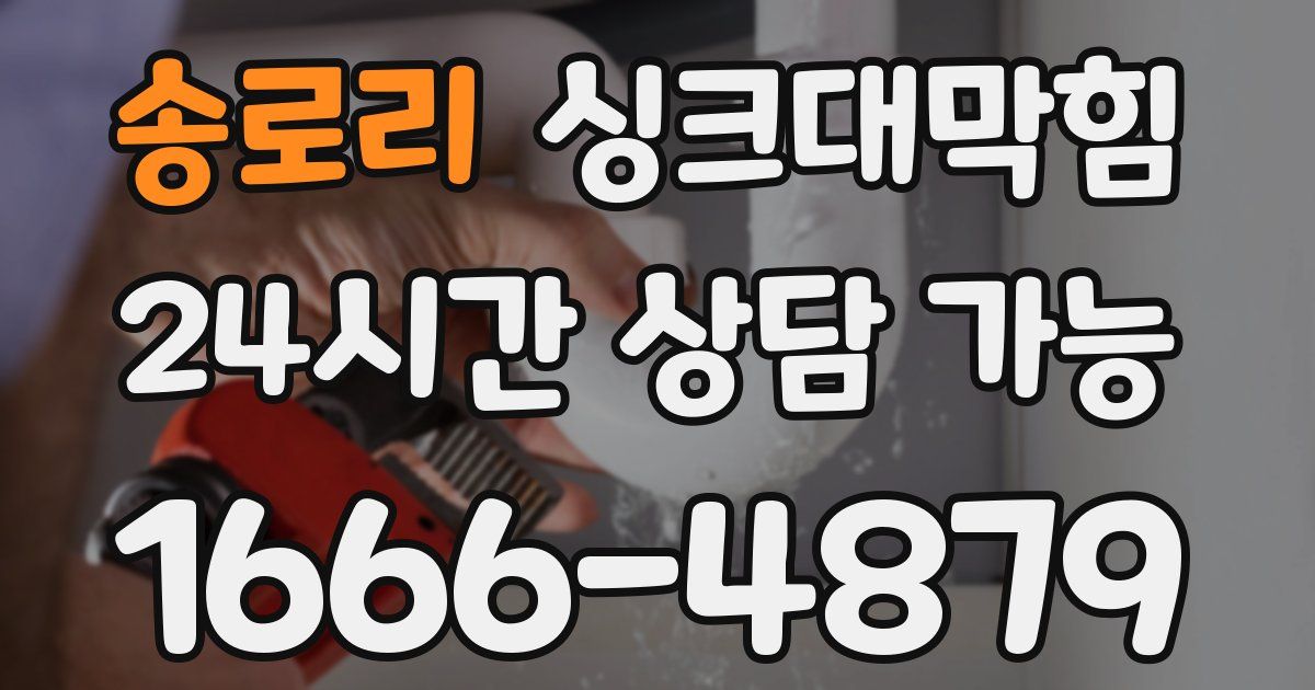 송로리 싱크대 뚫기