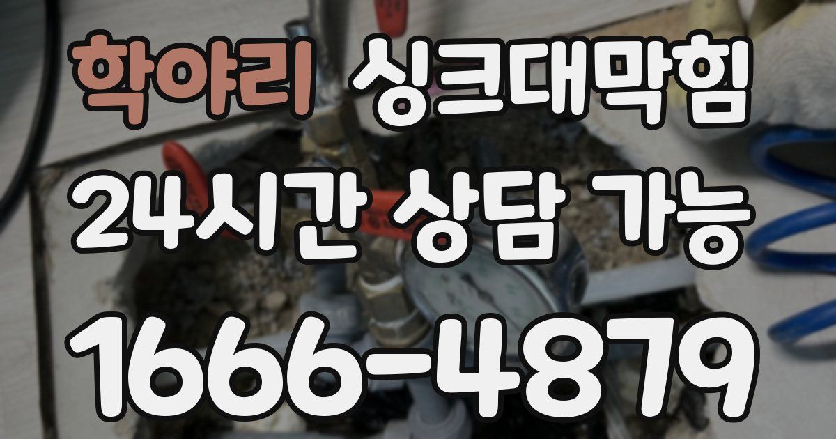 학야리 싱크대 뚫기