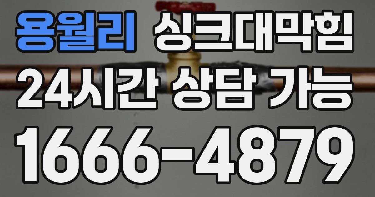 용월리 싱크대 뚫기