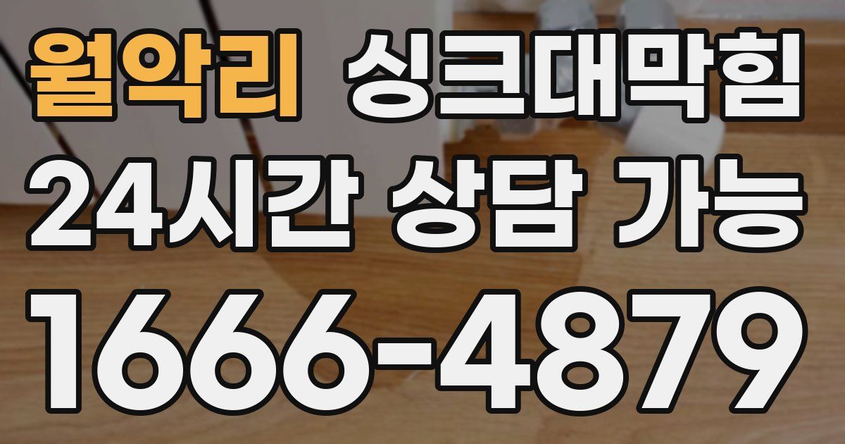 월악리 싱크대 뚫기