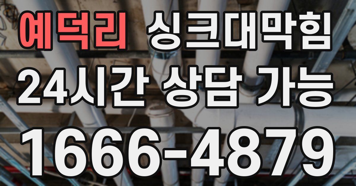 예덕리 싱크대 뚫기