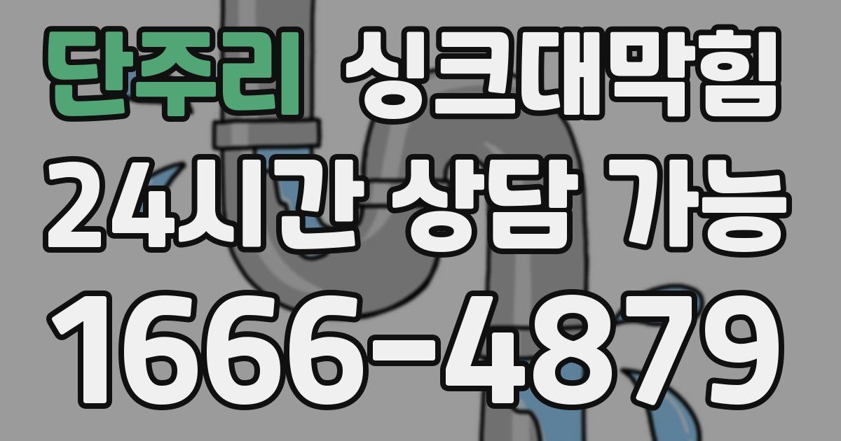 단주리 싱크대 뚫기