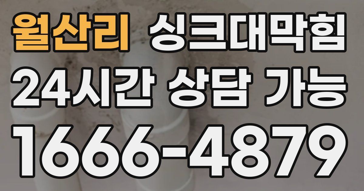 월산리 싱크대 뚫기