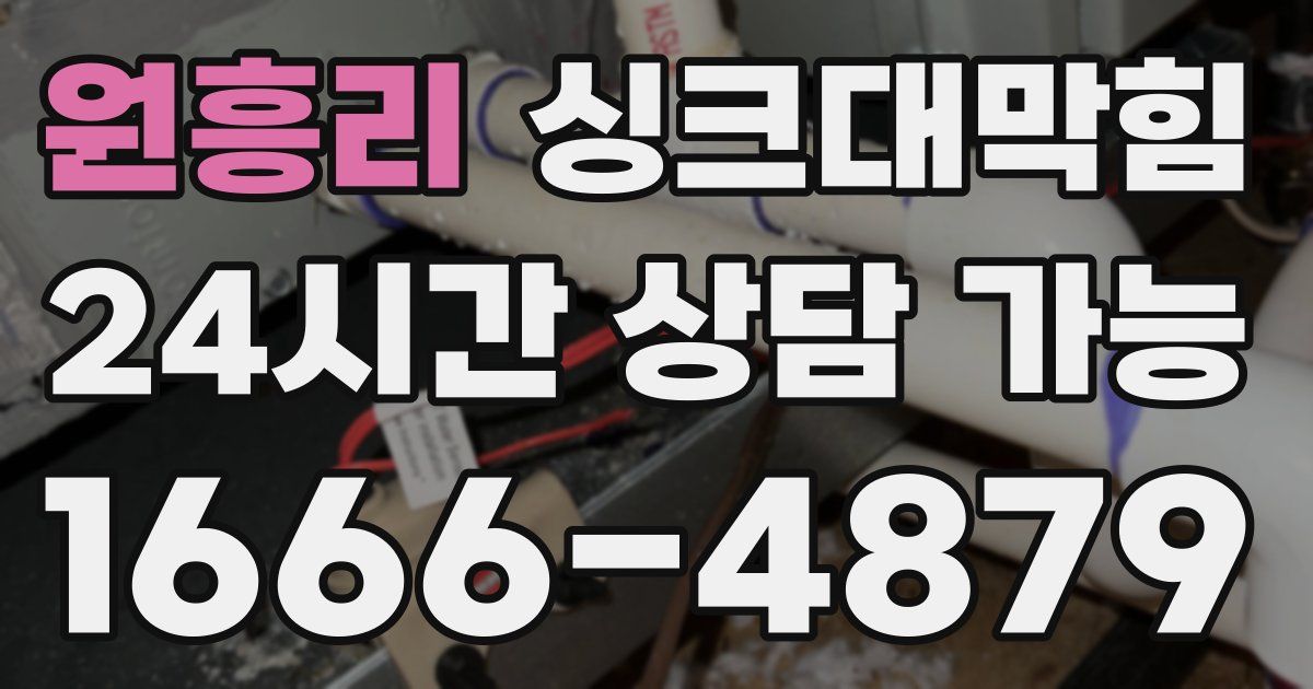 원흥리 싱크대 뚫기