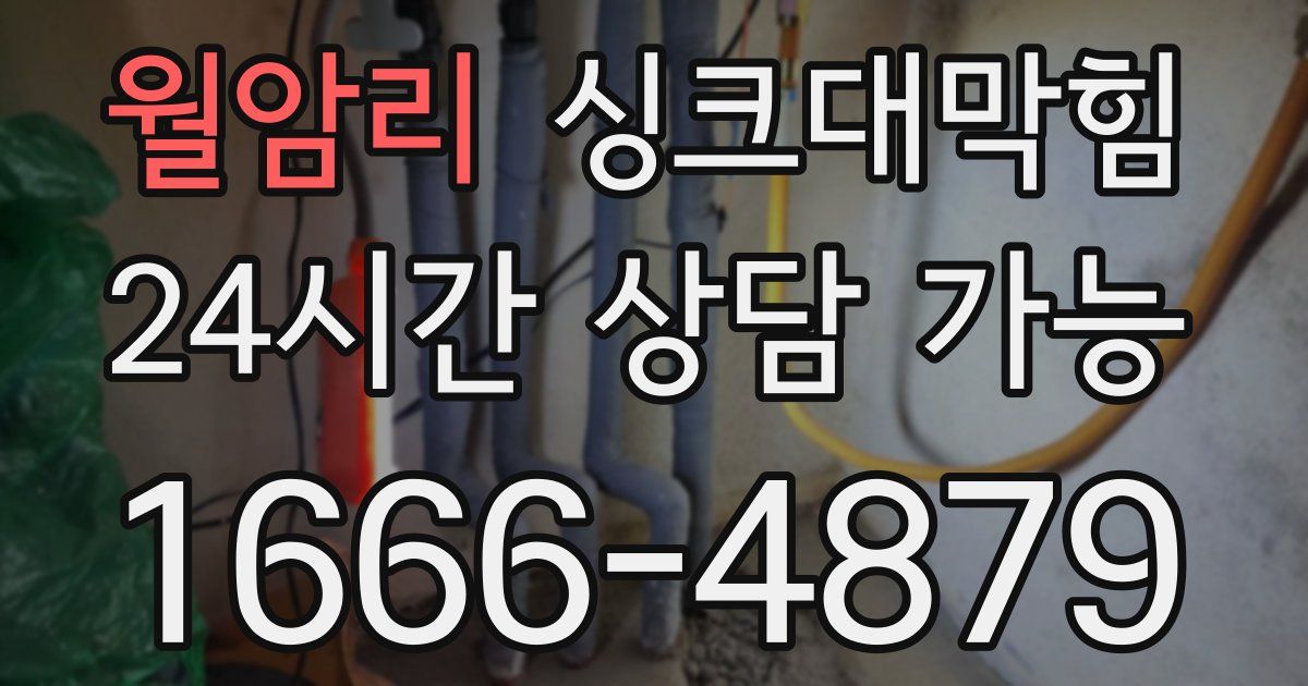 월암리 싱크대 뚫기