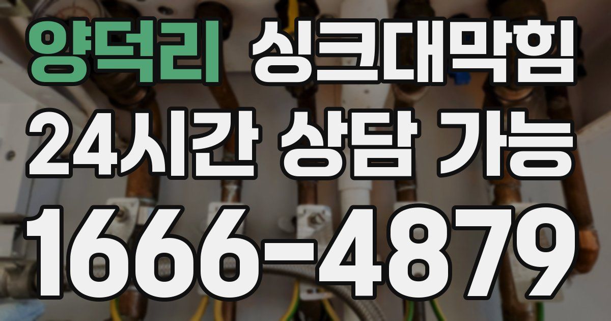 양덕리 싱크대 뚫기