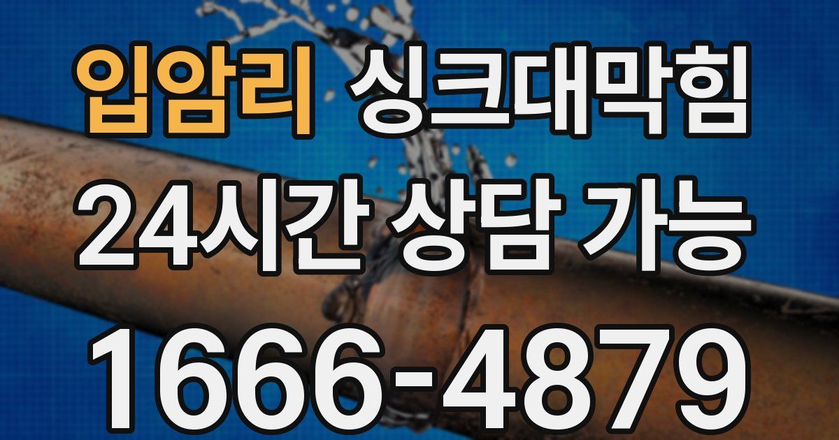 입암리 싱크대 뚫기