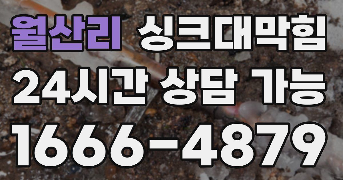 월산리 싱크대 뚫기