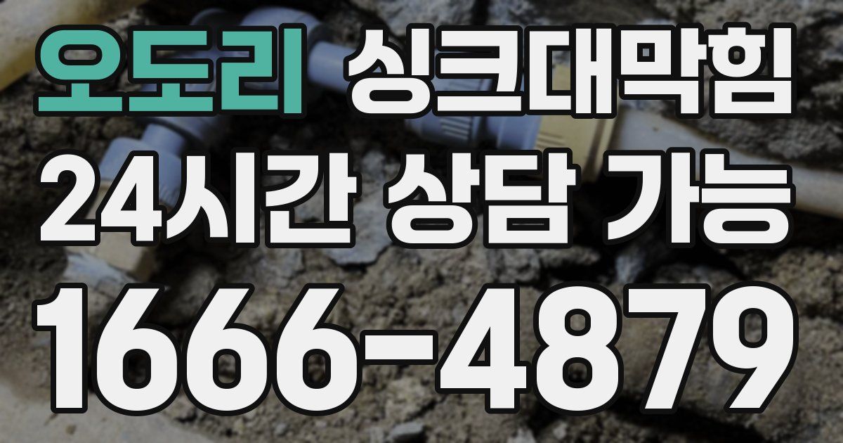 오도리 싱크대 뚫기