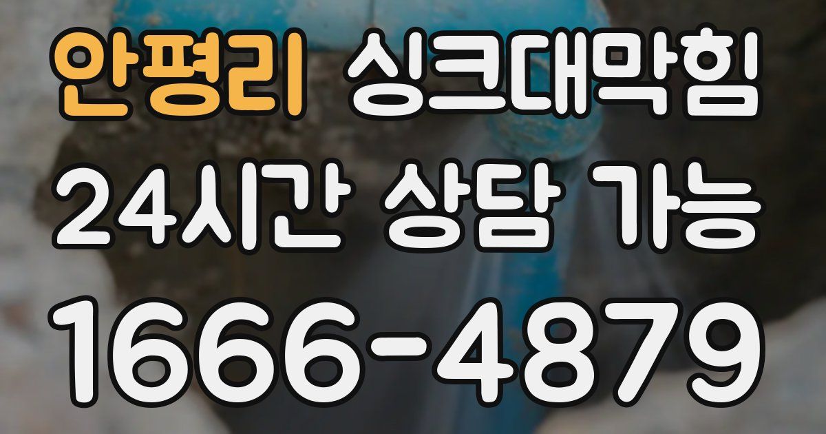 안평리 싱크대 뚫기