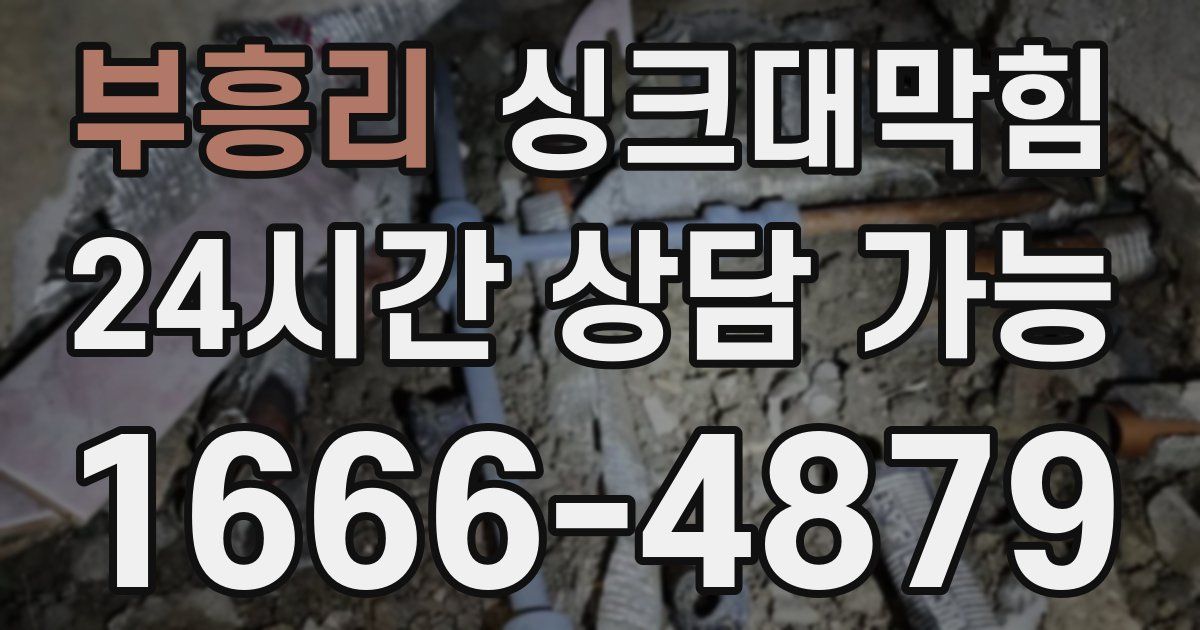 부흥리 싱크대 뚫기