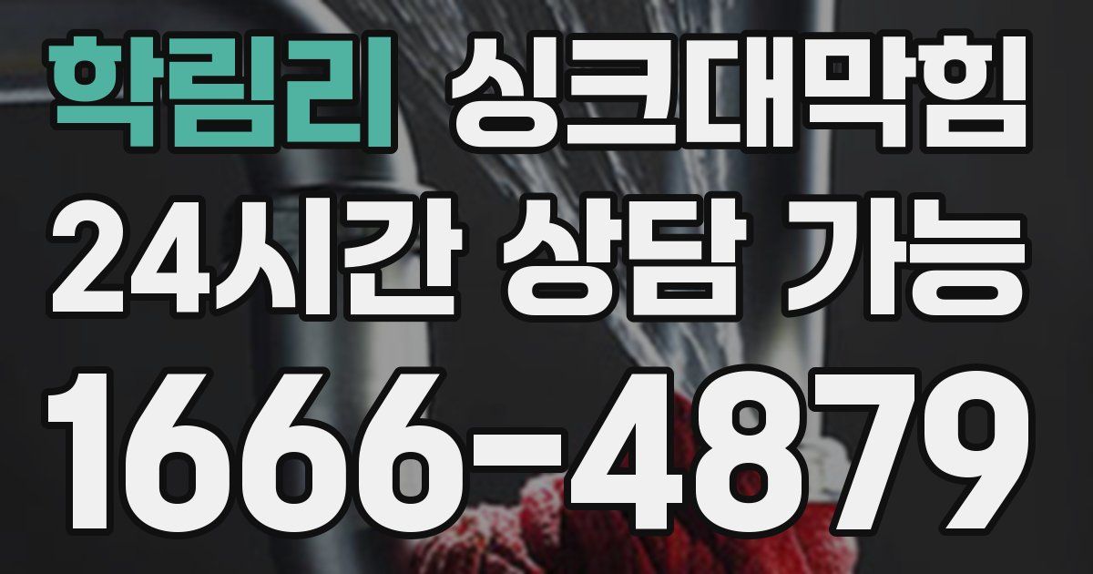 학림리 싱크대 뚫기