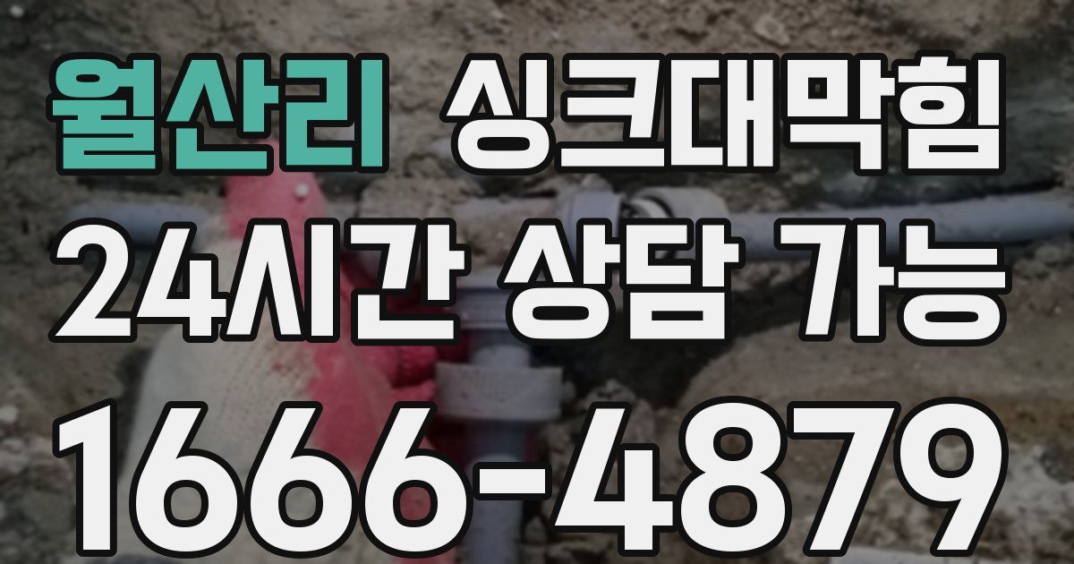 월산리 싱크대 뚫기
