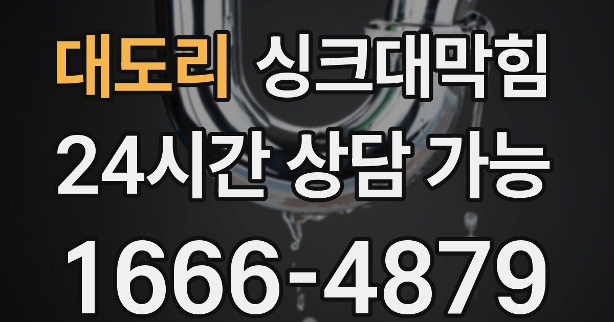 대도리 싱크대 뚫기