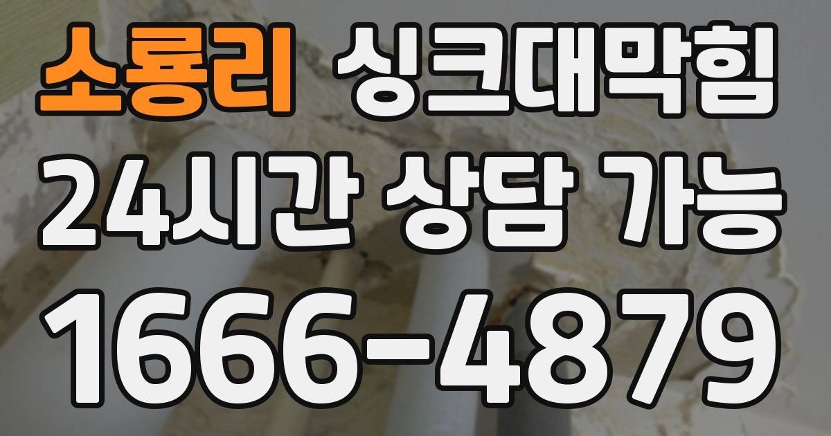 소룡리 싱크대 뚫기