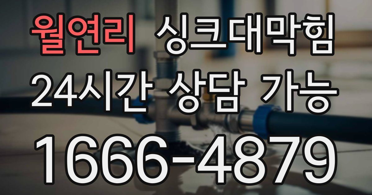 월연리 싱크대 뚫기