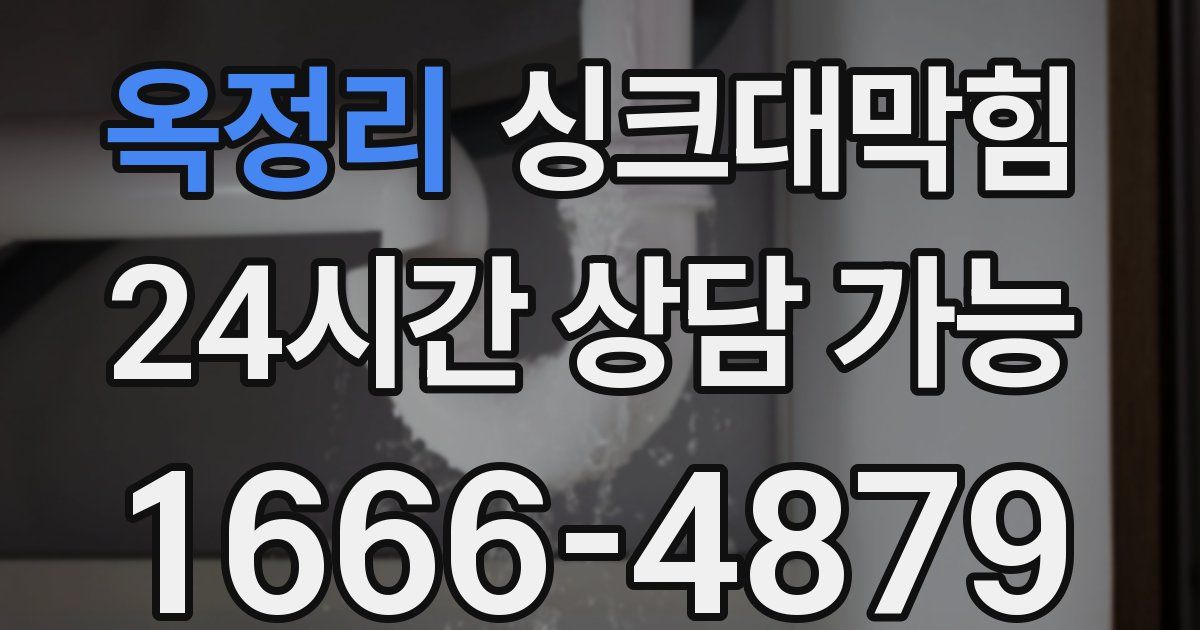 옥정리 싱크대 뚫기