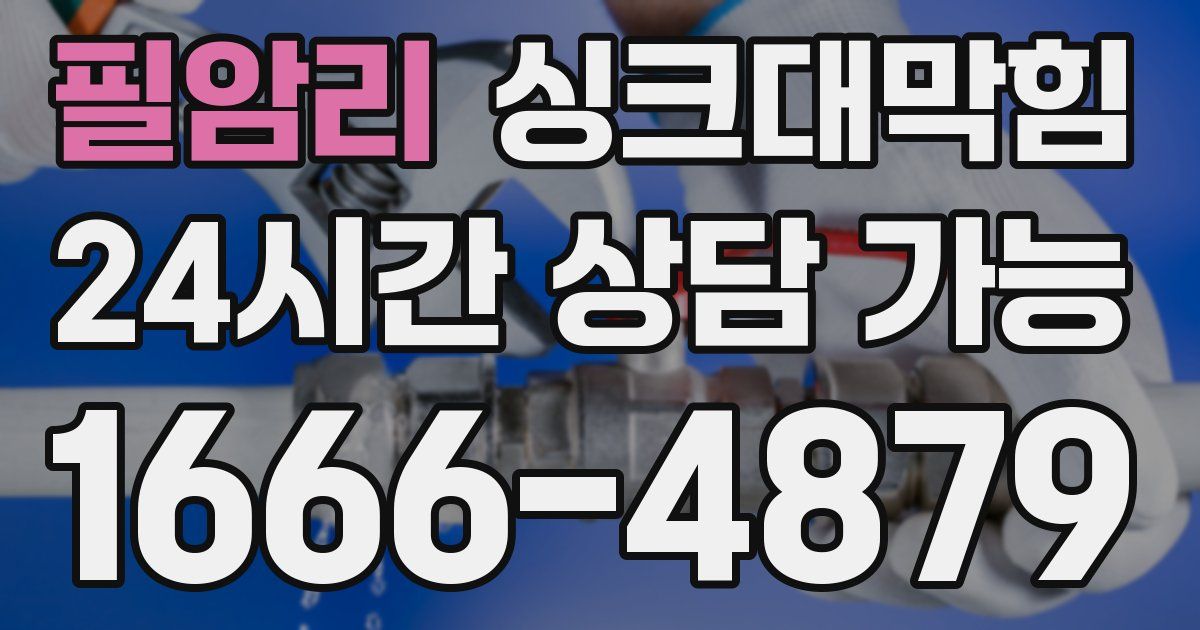 필암리 싱크대 뚫기