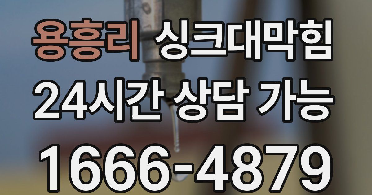 용흥리 싱크대 뚫기