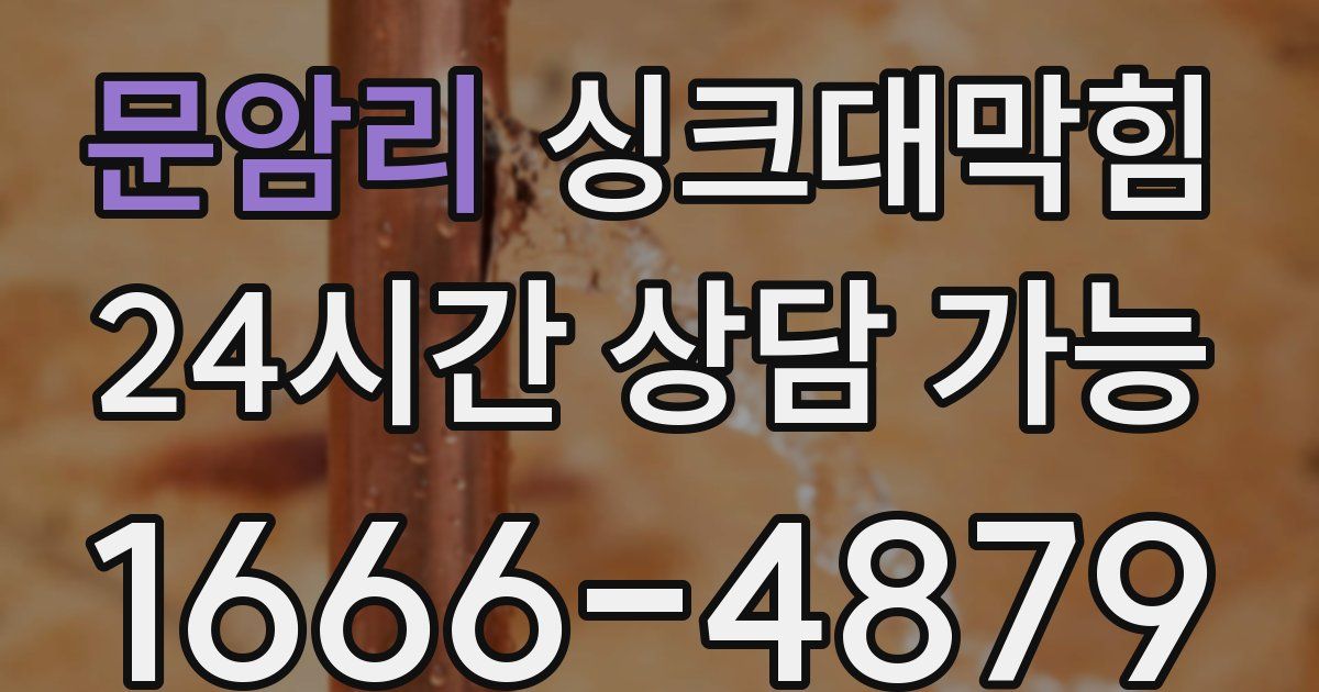 문암리 싱크대 뚫기