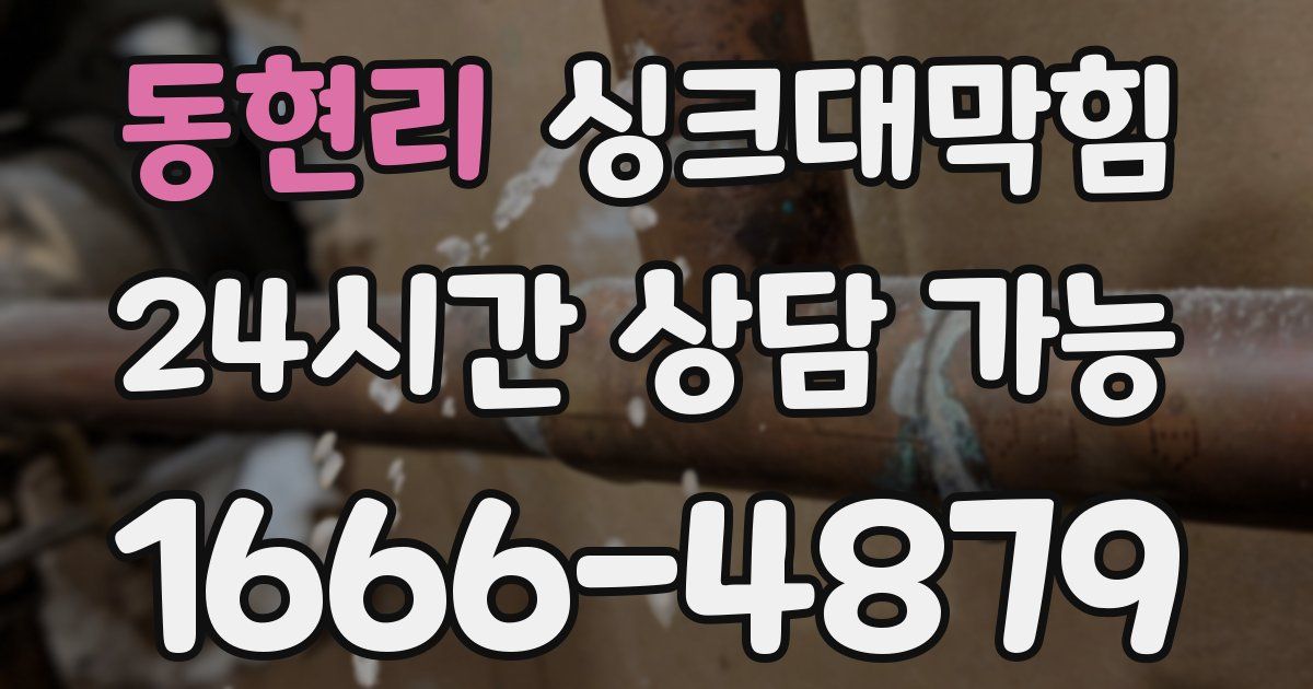 동현리 싱크대 뚫기