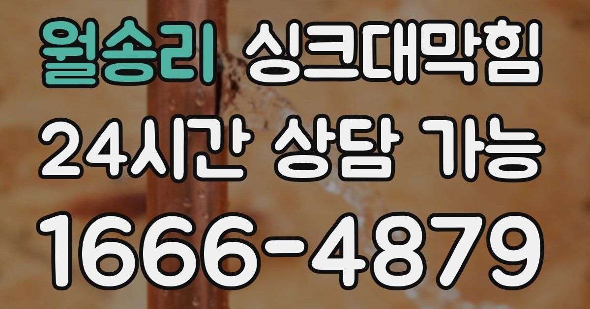 월송리 싱크대 뚫기