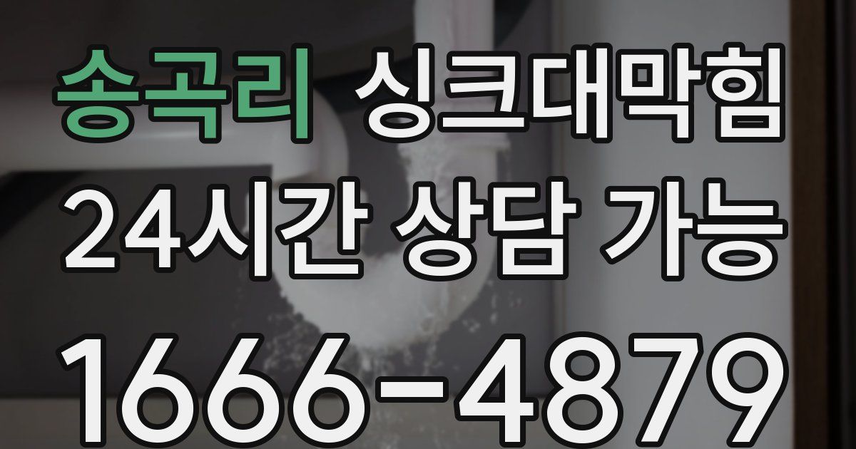 송곡리 싱크대 뚫기