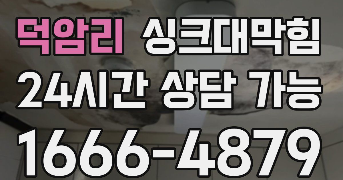 덕암리 싱크대 뚫기