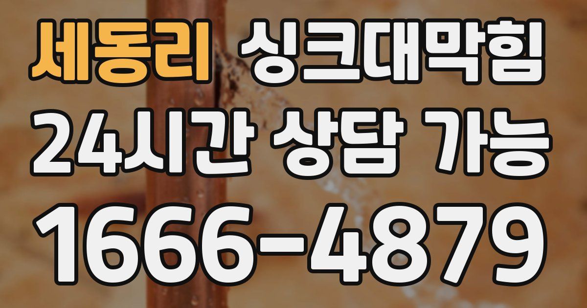 세동리 싱크대 뚫기