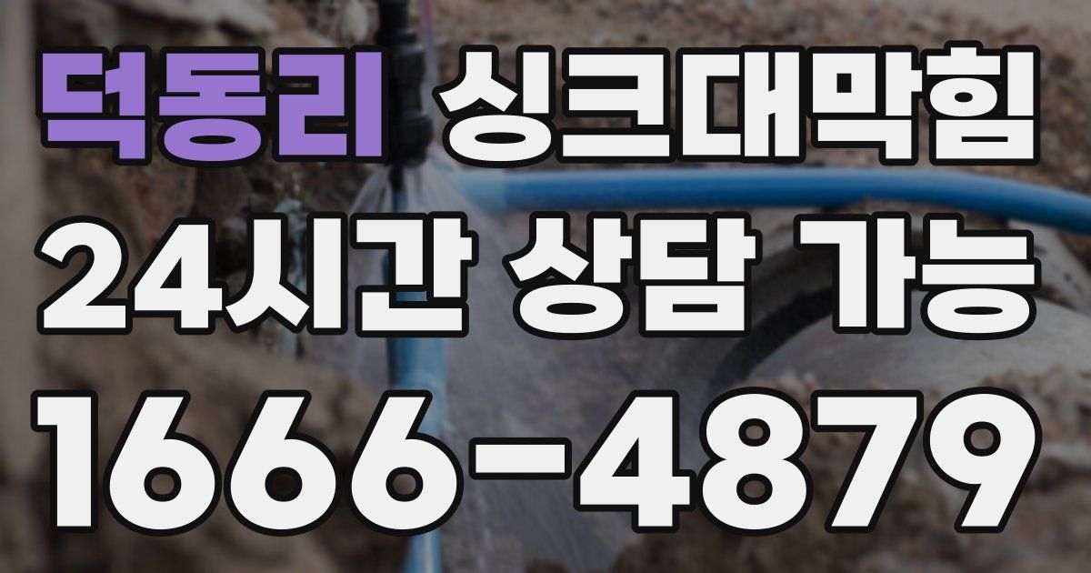 덕동리 싱크대 뚫기