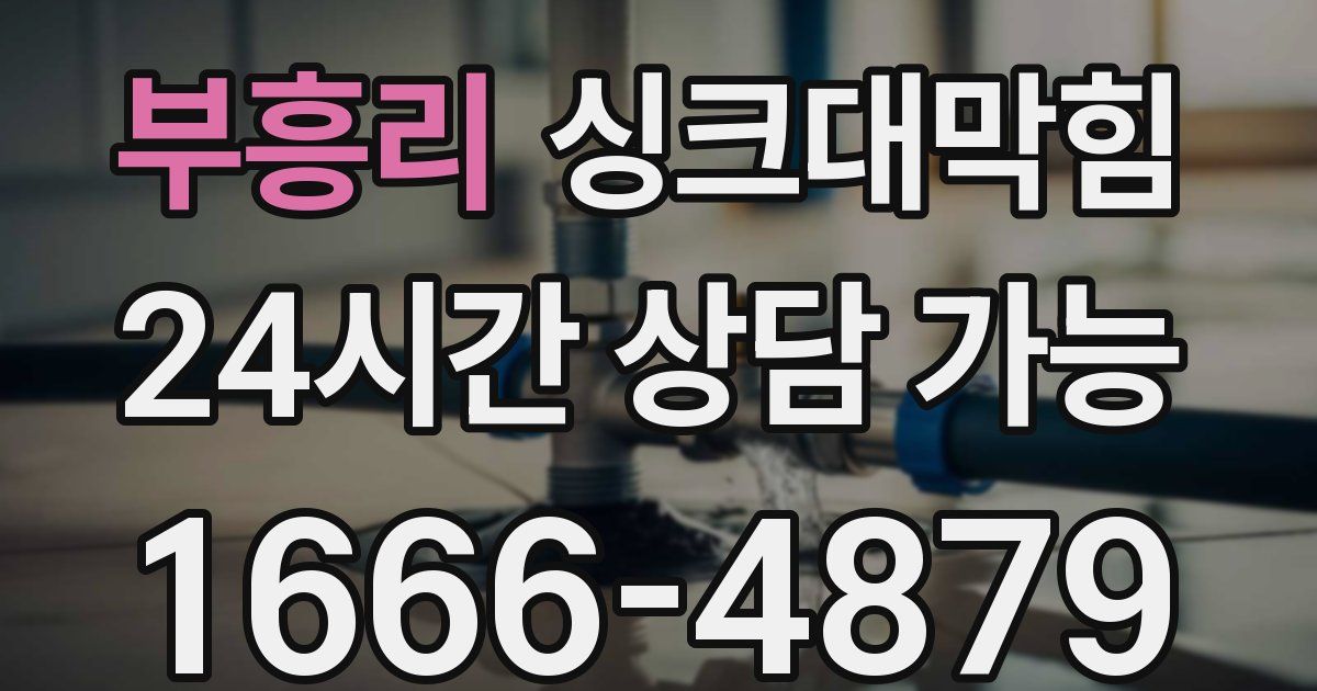 부흥리 싱크대 뚫기