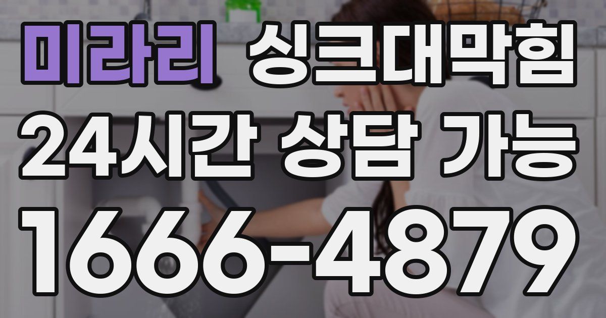 미라리 싱크대 뚫기