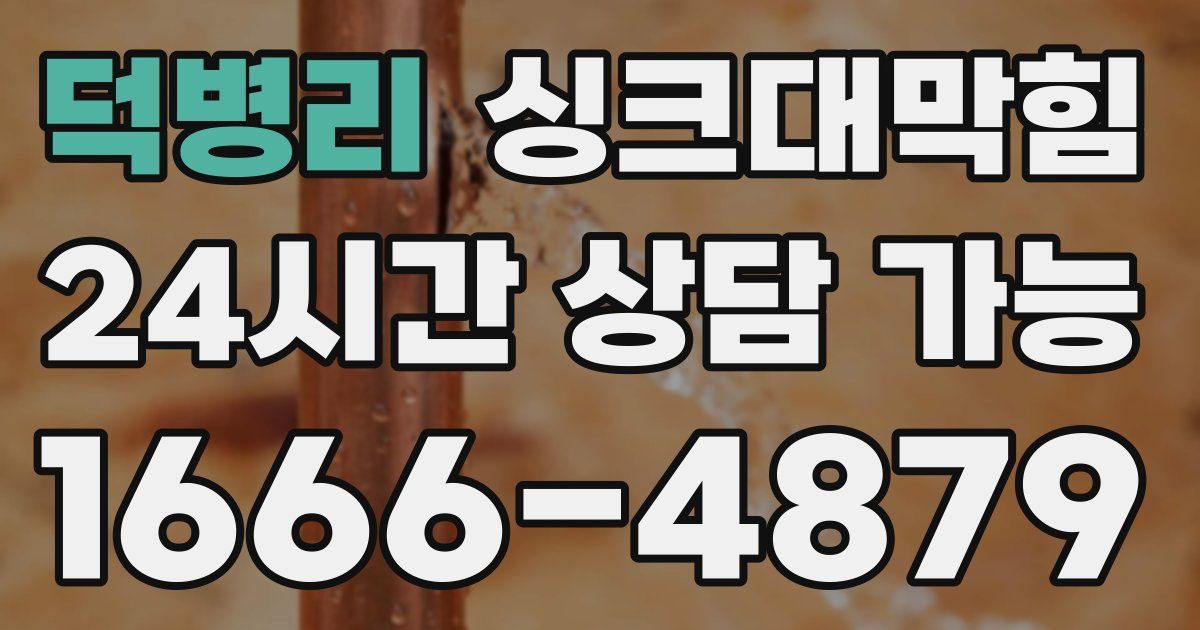 덕병리 싱크대 뚫기