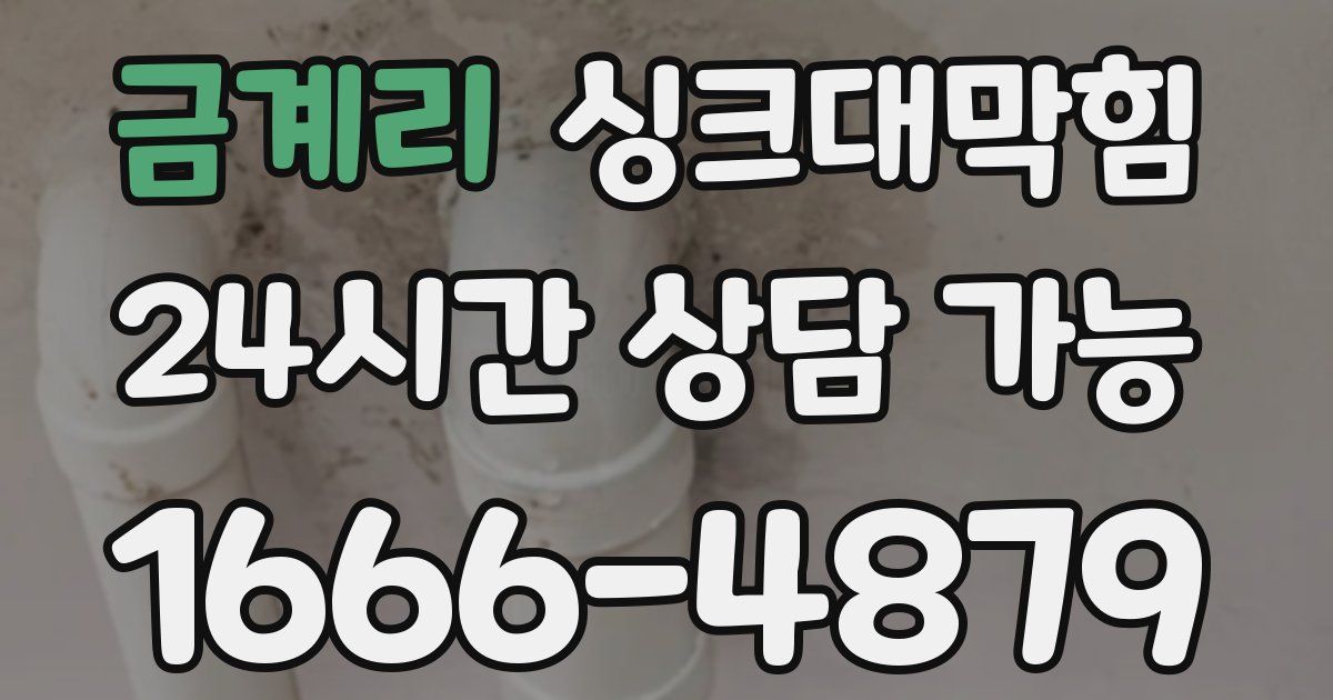 금계리 싱크대 뚫기