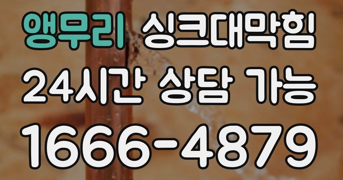 앵무리 싱크대 뚫기