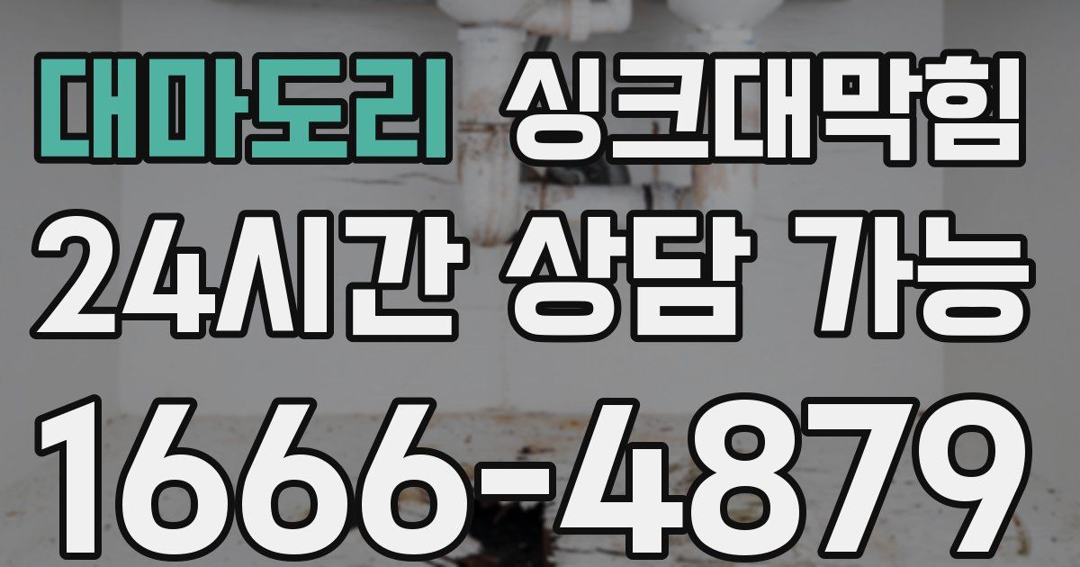 대마도리 싱크대 뚫기