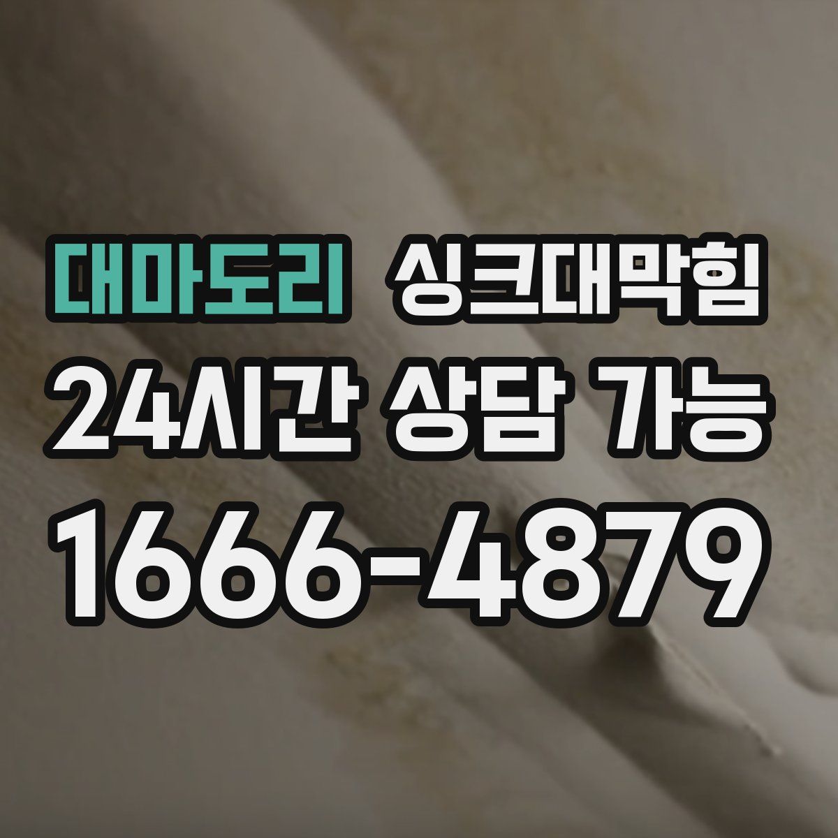 대마도리 싱크대막힘