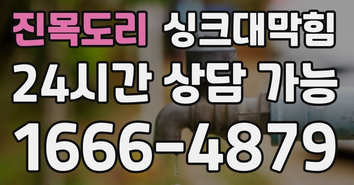 진목도리 싱크대 뚫기