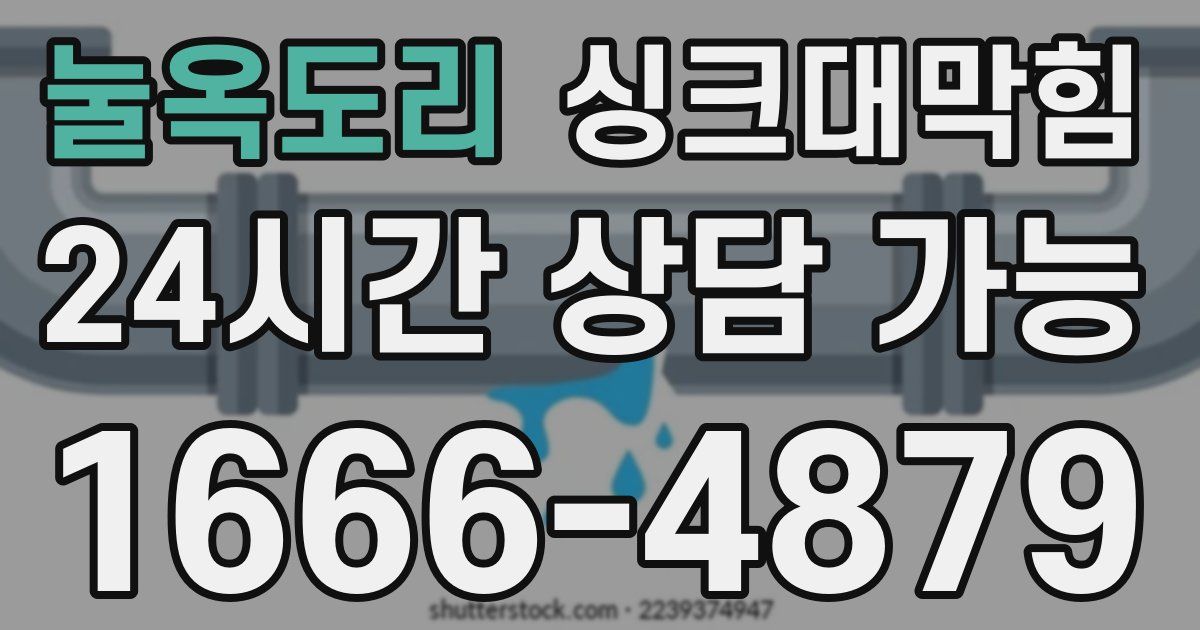 눌옥도리 싱크대 뚫기